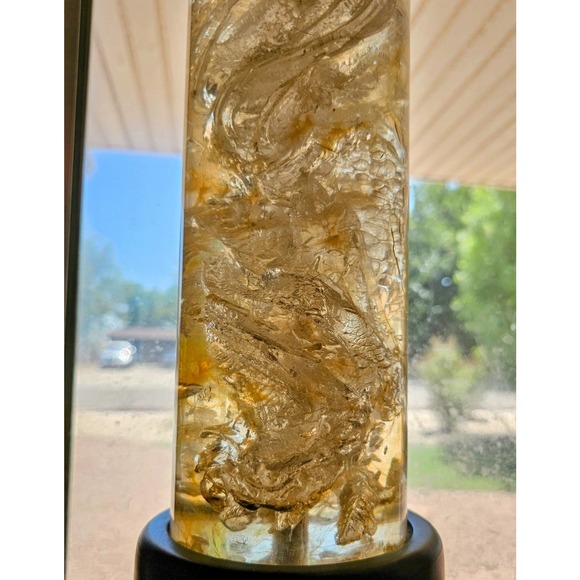 60's French MCM Fractal Resin Table Lamp Style of Marie-Claude de Fouquieres - Picture 7 of 8